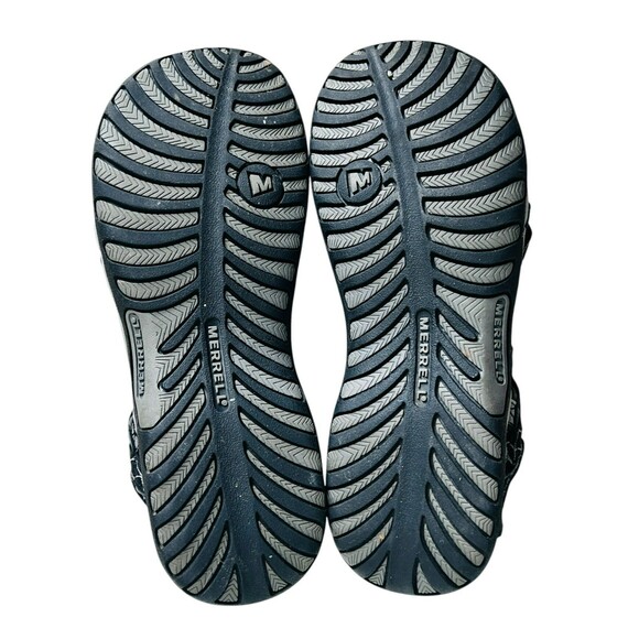 Merrell Sandals Footbed Shoes Womens Size 8 Black Gray Strappy Gorpcore - Picture 9 of 9